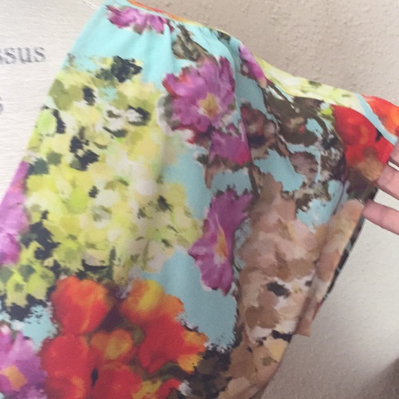 LaFayette 148 NY Silk Blouse/Skirt Floral Wrap - Picture 7 of 9